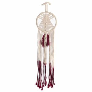 Macramé Cirkel en Boom Rood/Wit - 70 cm