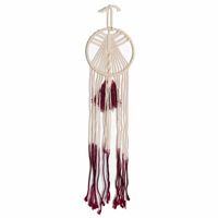 Macramé Cirkel en Boom Rood/Wit - 70 cm