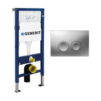 Geberit Duofix UP100 inbouwreservoir met Geberit Delta 21 duwplaat chroom