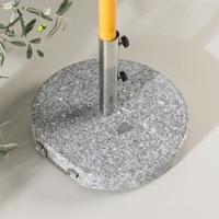 Nohr Ronde Parasolvoet 'Kadi' Graniet 40KG, kleur Grijs Nohr Ronde Parasolvoet 'Kadi' Graniet 40KG, kleur Grijs