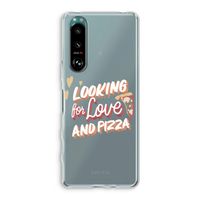 Pizza is the answer: Sony Xperia 5 III Transparant Hoesje