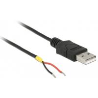 Delock USB-kabel USB 2.0 USB-A stekker, Open kabeleinde 1.5 m Zwart 85664 - thumbnail