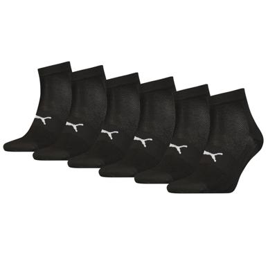 Puma Sport Quartersokken Light 6-pack Zwart-43/46