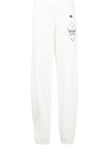 Wales Bonner pantalon de jogging à logo imprimé - Blanc