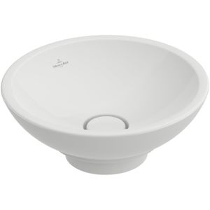 Villeroy & Boch Loop en Friends opzetwastafel 38cm met plug met keramische afdekking wit 51480101