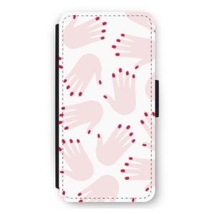 Hands pink: iPhone 12 Pro Max Flip Hoesje