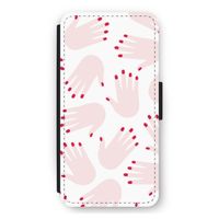 Hands pink: iPhone 12 Pro Max Flip Hoesje