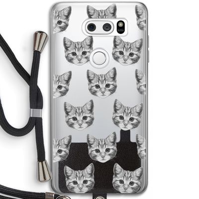 Kitten: LG V30 Transparant Hoesje met koord