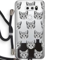 Kitten: LG V30 Transparant Hoesje met koord