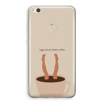 Aggressively drinks coffee: Huawei Ascend P8 Lite (2017) Transparant Hoesje