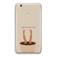 Aggressively drinks coffee: Huawei Ascend P8 Lite (2017) Transparant Hoesje