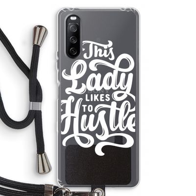 Hustle Lady: Sony Sony Xperia 10 III Transparant Hoesje met koord