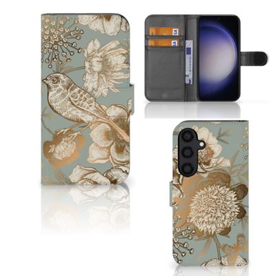 Hoesje voor Samsung Galaxy S24 Vintage Bird Flowers Hoesje voor Samsung Galaxy S24 Vintage Bird Flowers
