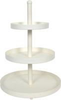 Cookinglife Etagère metaal wit ø 15, 20 & 25 cm - 3-laags - 35 cm hoog