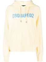 DSQUARED2 hoodie en coton à lien de resserrage - Jaune - thumbnail