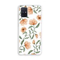 Peachy flowers: Galaxy A71 Transparant Hoesje