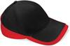 Beechfield CB171 Teamwear Competition Cap - Black/Classic Red - One Size