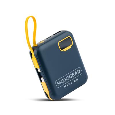 MOJOGEAR MINI GO 10.000mAh powerbank met kabels - Blauw