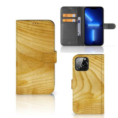 iPhone 13 Pro Max | Book Style Case | Licht Hout