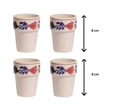 Boerenbont Boerenbont Kindermelkbeker hoogte 8 cm set van 4