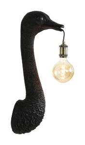 Light & Living Wandlamp 'Ostrich' 57cm, kleur Zwart