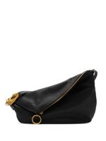 Burberry grand sac Knight porté épaule en cuir - Noir