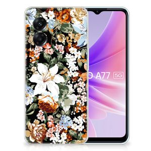 TPU Case voor OPPO A77 | A57 5G Dark Flowers