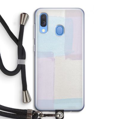 Square pastel: Samsung Galaxy A40 Transparant Hoesje met koord