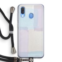 Square pastel: Samsung Galaxy A40 Transparant Hoesje met koord