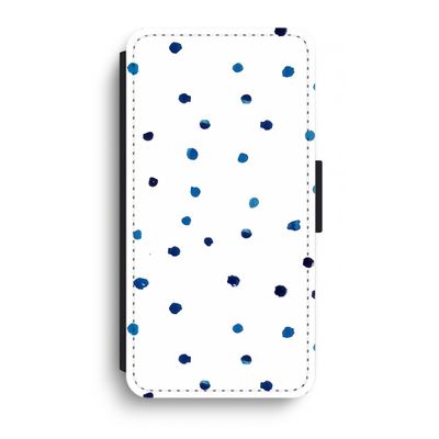 Blauwe stippen: iPhone XR Flip Hoesje