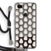 Uilen: Pixel 3a Transparant Hoesje met koord