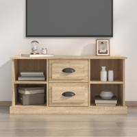 Tv-meubel 99,5x35,5x48 cm bewerkt hout sonoma eikenkleurig Tv-meubel 99,5x35,5x48 cm bewerkt hout sonoma eikenkleurig