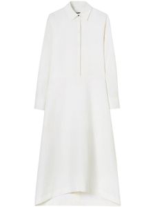 Jil Sander robe longue à manches longues - Blanc