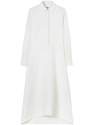Jil Sander robe longue à manches longues - Blanc