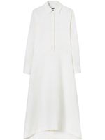 Jil Sander robe longue à manches longues - Blanc