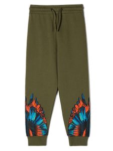 Marcelo Burlon County Of Milan Kids pantalon de jogging à imprimé ailes - Vert