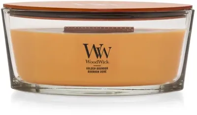 WoodWick ellipse candle golden bourbon