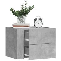 Nachtkastjes 2 st wandgemonteerd 45x30x35 cm betongrijs