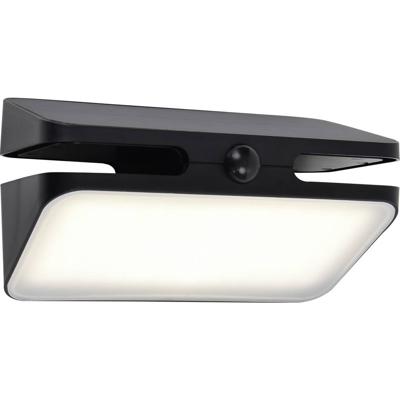 ECO-Light LED-Solar-Aussenwandl. mit BWM AERO 6919501330 Wandlamp op zonne-energie LED 8.6 W Zwart (mat)