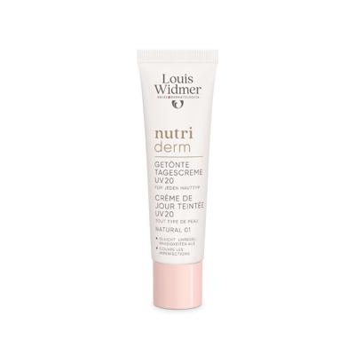 Louis Widmer Nutriderm Getinte Dagcrème UV20 Naturel 01 Zonder Parfum 30ml
