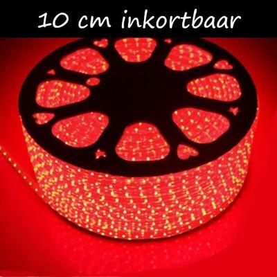 LED Strip 230 Volt - Inkortbaar per 10 cm - Rood - Dimbaar - IP65