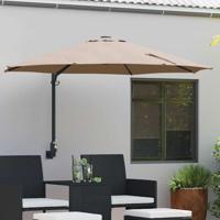 Tuinparasol Taupe en Zwart 248 x 248 x 148 cm