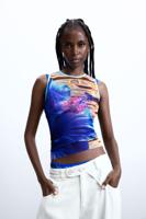 Bloemenwater t-shirt - BLUE - S