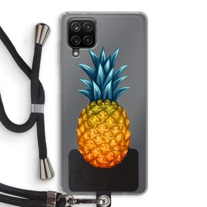 Grote ananas: Samsung Galaxy A12 Transparant Hoesje met koord