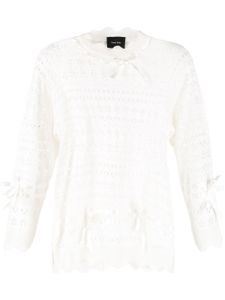 Simone Rocha pull en maille pointelle - Tons neutres