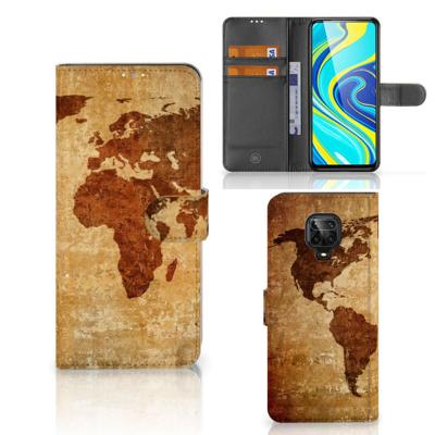 Xiaomi Redmi Note 9 Pro | Note 9S | Flip Cover | Wereldkaart