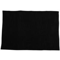 MSV Badkamerkleed/badmat voor op de vloer - zwart - 60 x 90 cm - Microvezel - Badmatjes - thumbnail