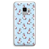 Eenhoorns overal: Samsung Galaxy S9 Transparant Hoesje