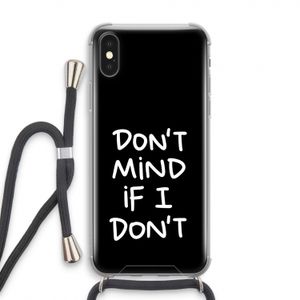 Don't Mind: iPhone X Transparant Hoesje met koord