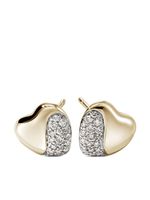 John Hardy boucles d'oreilles Pebble Heart en or 14ct